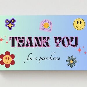 ☮️✌️50 COUNT GROOVY THANK YOU CARDS & STICKERS!